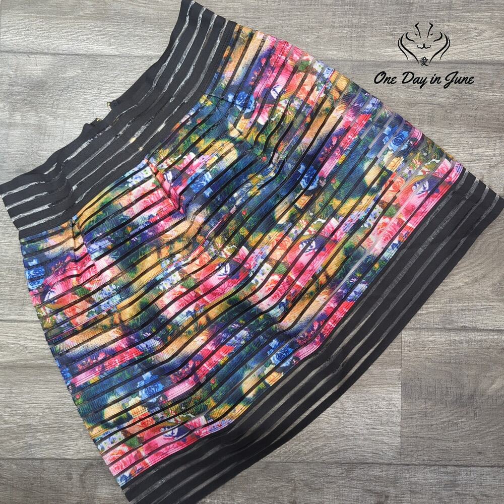 Touch Me Floral A Line Skirt Size 1X